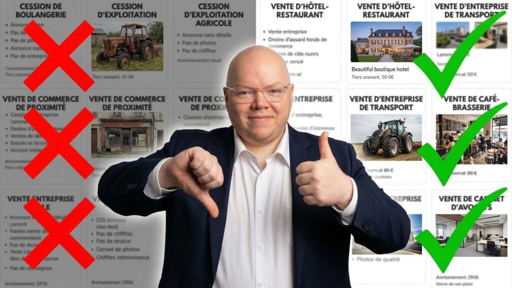 Erreurs sur les annonces de cession d'entreprise